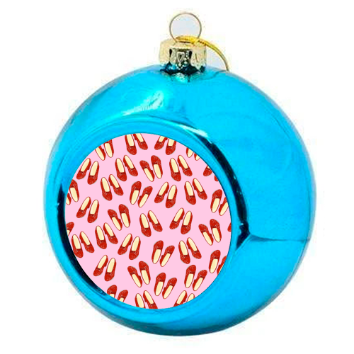 Ruby Red Slipper Pattern - colourful christmas bauble by Adam Regester