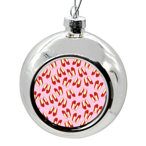 Ruby Red Slipper Pattern - colourful christmas bauble by Adam Regester