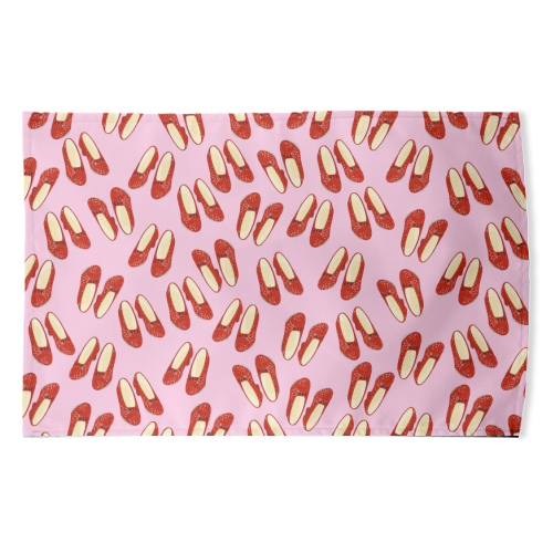 Ruby Red Slipper Pattern - funny tea towel by Adam Regester
