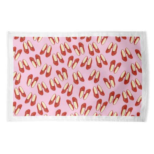 Ruby Red Slipper Pattern - funny tea towel by Adam Regester