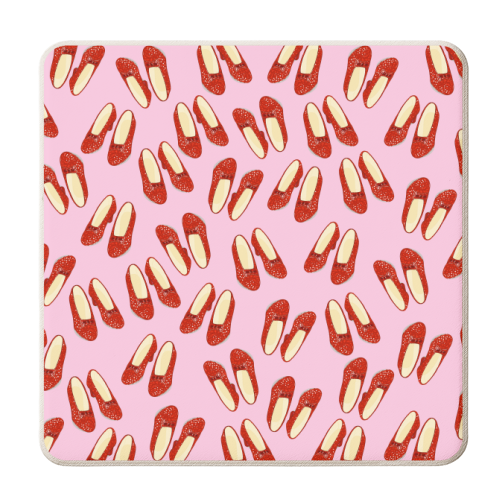 Ruby Red Slipper Pattern - personalised beer coaster by Adam Regester