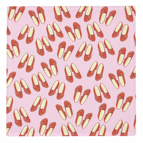 Ruby Red Slipper Pattern - personalised beer coaster by Adam Regester