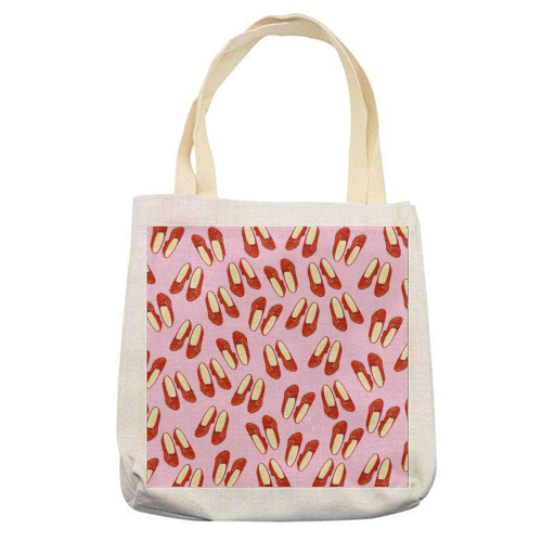Ruby Red Slipper Pattern - printed canvas tote bag by Adam Regester