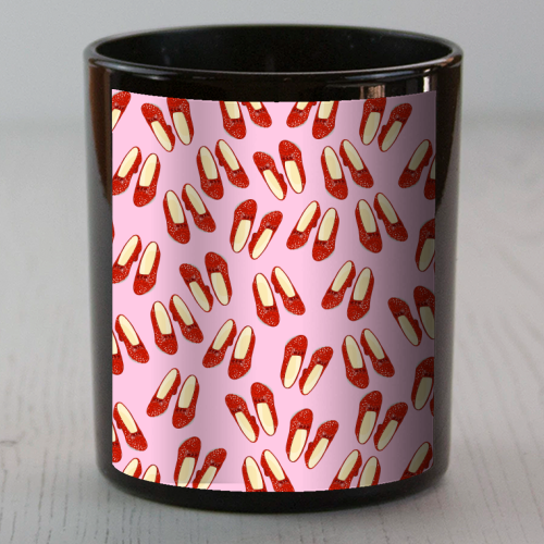 Ruby Red Slipper Pattern - scented candle by Adam Regester