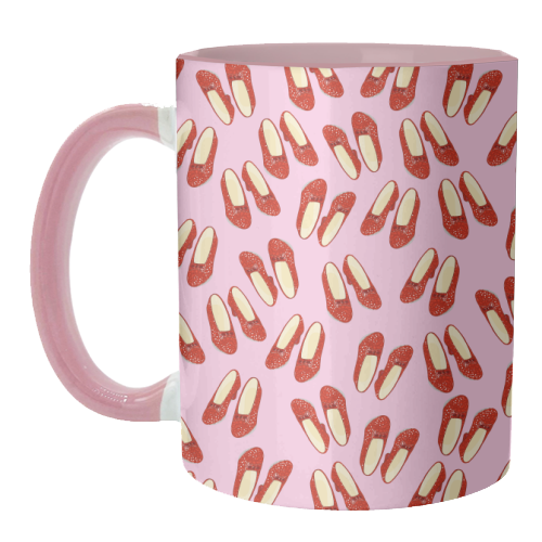 Ruby Red Slipper Pattern - unique mug by Adam Regester
