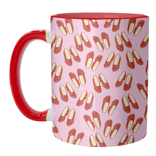 Ruby Red Slipper Pattern - unique mug by Adam Regester