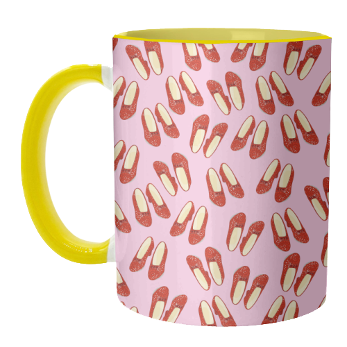 Ruby Red Slipper Pattern - unique mug by Adam Regester