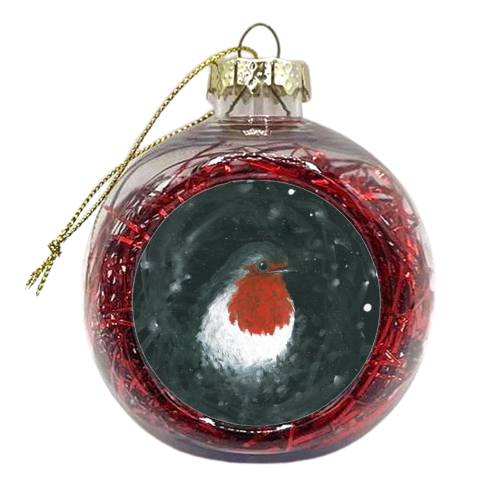 Ruby the Robin - xmas bauble by Linden Reekie