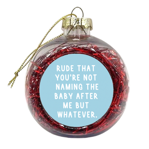 Rude - xmas bauble by Pink and Pip