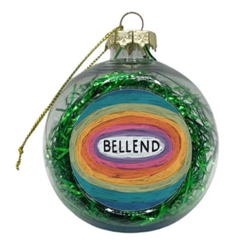 Rude Retro Rainbow: Bellend - xmas bauble by Giddy Kipper