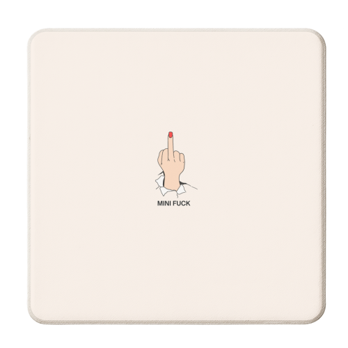 Rude Sweary Card - Mini F**k - Finger Up  - Small but Sassy - Any Occasion - personalised beer coaster by Lisa Wardle