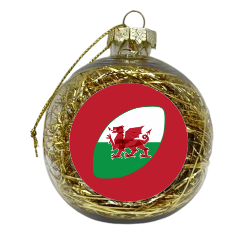 Rugby Wales - xmas bauble by Fimbis