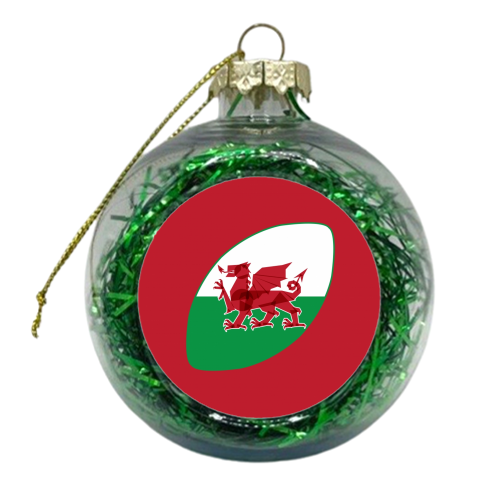 Rugby Wales - xmas bauble by Fimbis