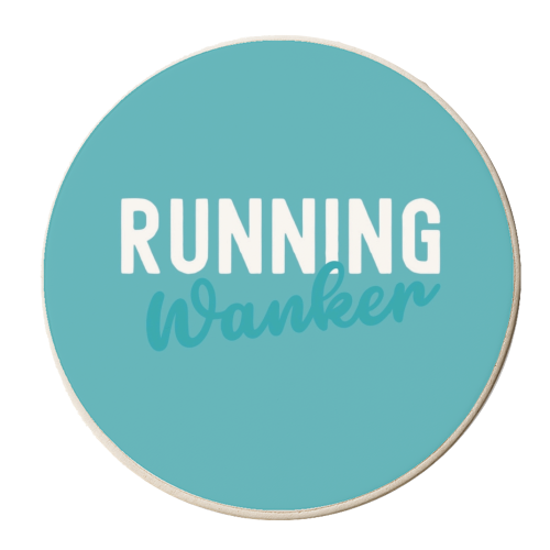 Running Wanker Gift - personalised beer coaster by Giddy Kipper