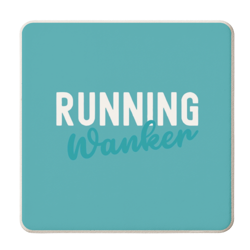 Running Wanker Gift - personalised beer coaster by Giddy Kipper