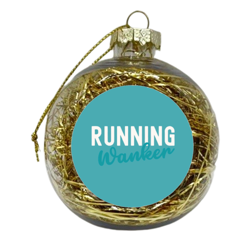 Running Wanker Gift - xmas bauble by Giddy Kipper