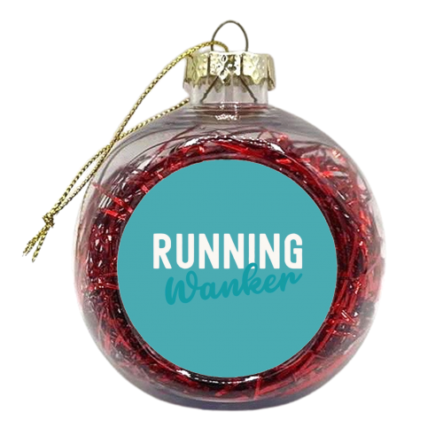 Running Wanker Gift - xmas bauble by Giddy Kipper