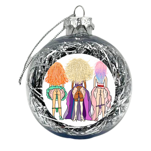 RuPaul Drag Race Butts - xmas bauble by Notsniw Art