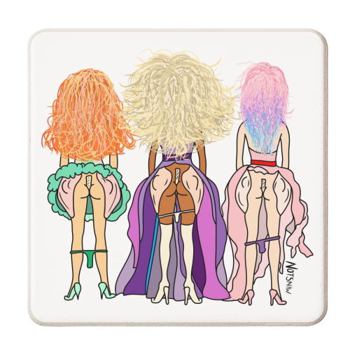RuPaul Drag Race Butts - personalised beer coaster by Notsniw Art