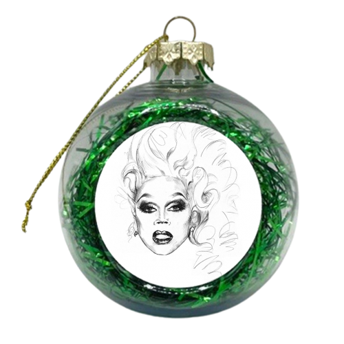RuPaul - xmas bauble by Darren Baxter