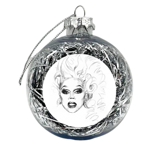 RuPaul - xmas bauble by Darren Baxter