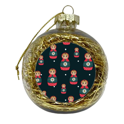 RUSSIAN DOLL - xmas bauble by Lily Humphreys