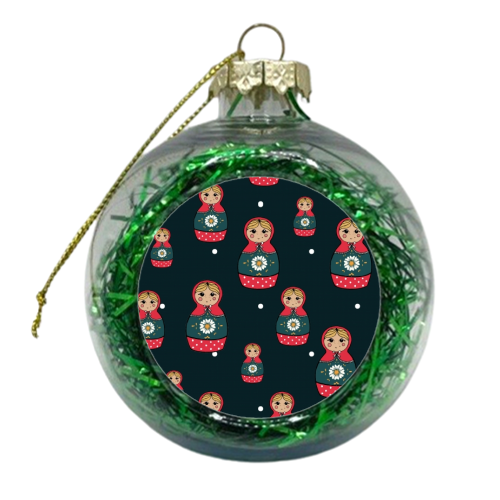 RUSSIAN DOLL - xmas bauble by Lily Humphreys