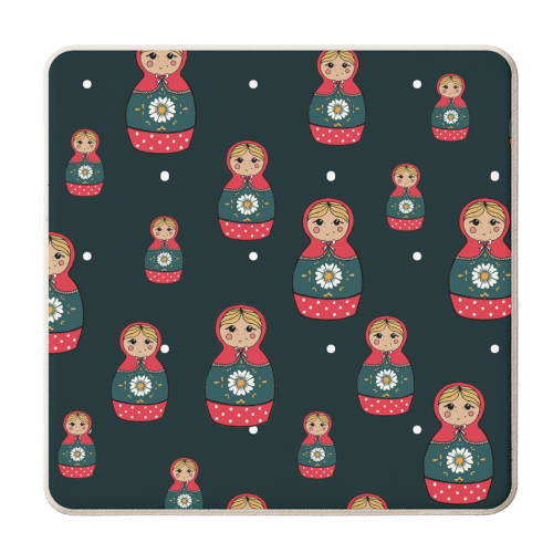 RUSSIAN DOLL - personalised beer coaster by Lily Humphreys