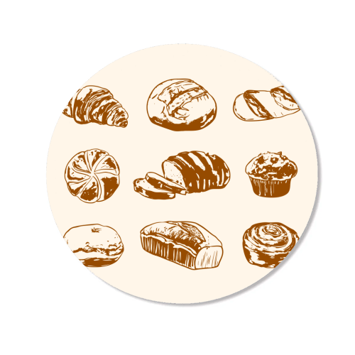 Rustic Bread & Pastries Illustration - Magnet by EZbie