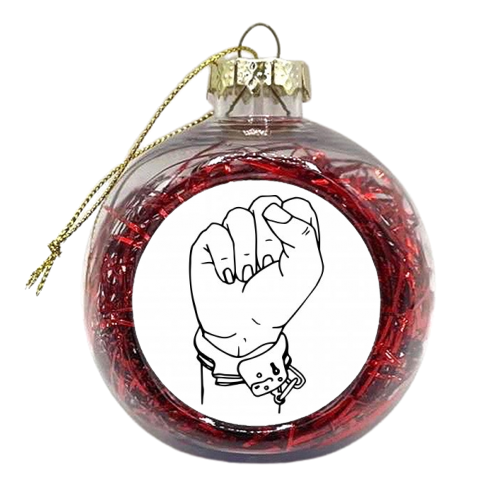 S  - xmas bauble by mindy nettles