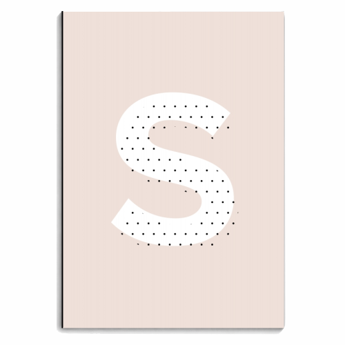 S Polka Dot Initial - personalised A4, A5, A6 notebook by Toni Scott