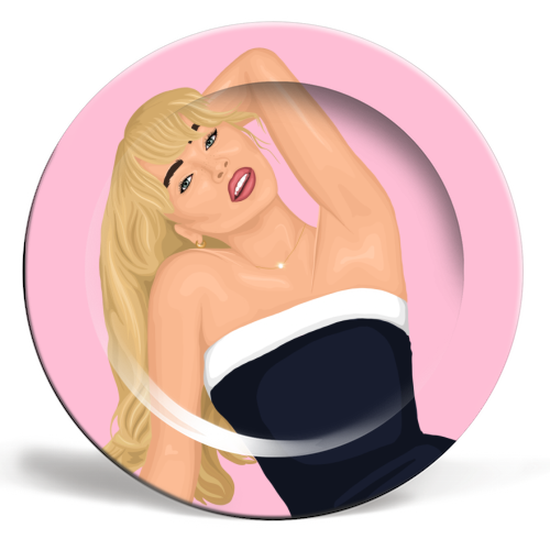 Sabrina Carpenter - ceramic dinner plate by By Rosybum
