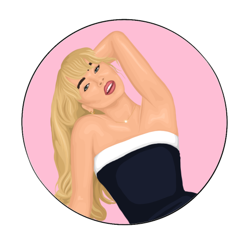Sabrina Carpenter - Circle Sticker by By Rosybum