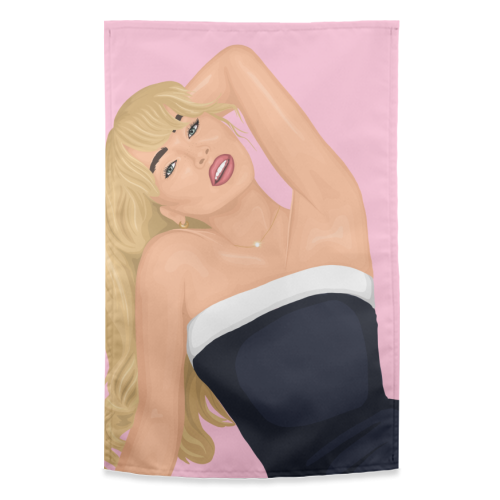 Sabrina Carpenter - funny tea towel by By Rosybum