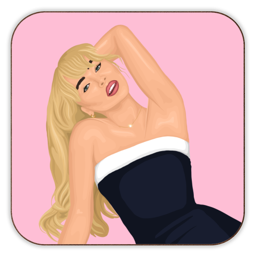 Sabrina Carpenter - personalised beer coaster by By Rosybum