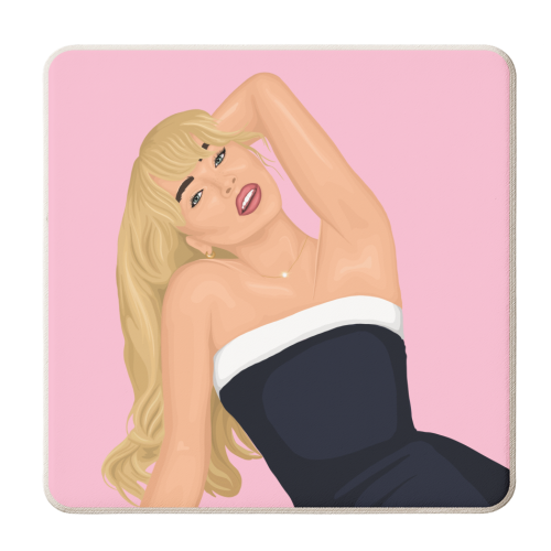 Sabrina Carpenter - personalised beer coaster by By Rosybum