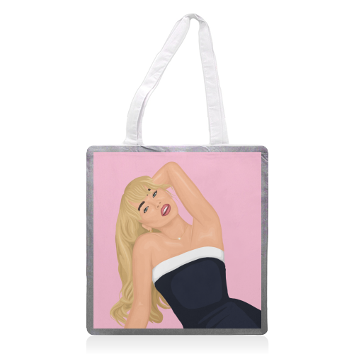 Sabrina Carpenter - printed canvas tote bag by By Rosybum
