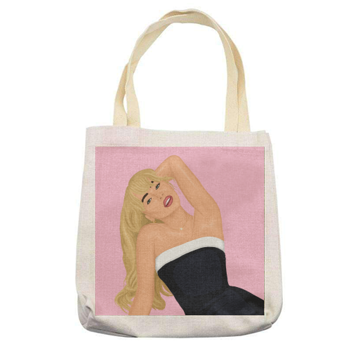 Sabrina Carpenter - printed canvas tote bag by By Rosybum