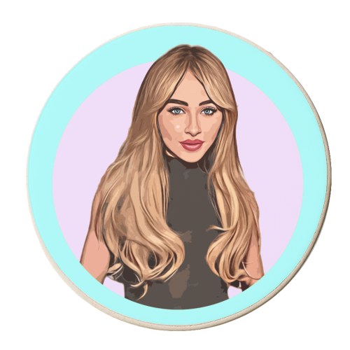 Sabrina - personalised beer coaster by DOLLY WOLFE