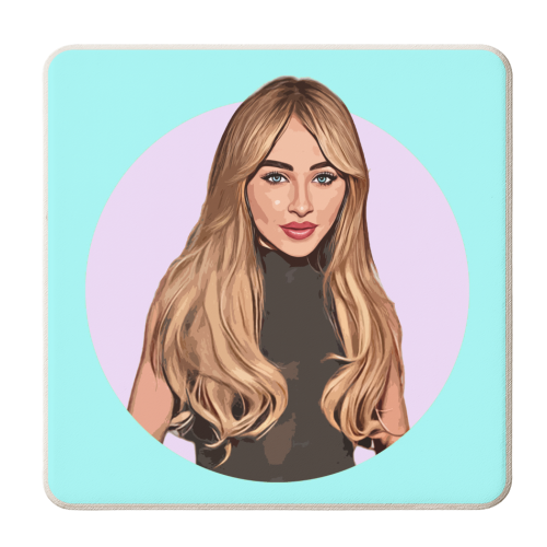 Sabrina - personalised beer coaster by DOLLY WOLFE