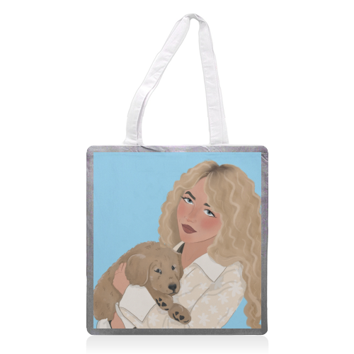 Sabrina - printed canvas tote bag by The Queer Store