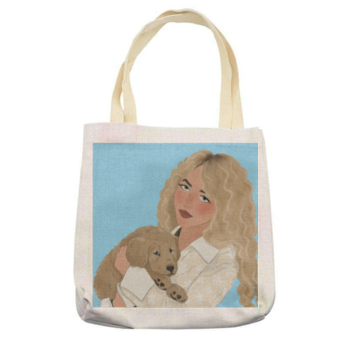 Sabrina - printed canvas tote bag by The Queer Store