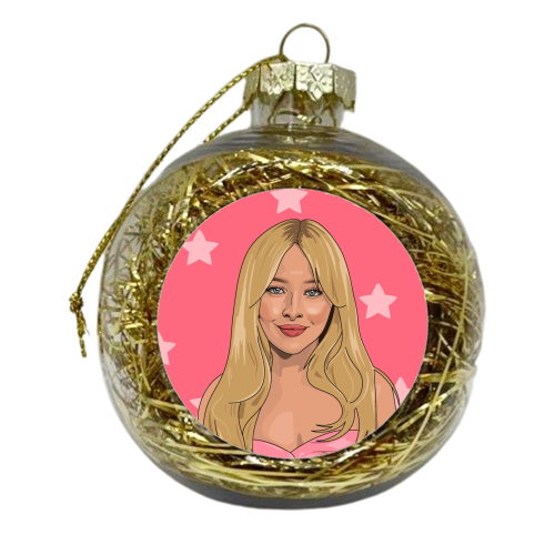 Sabrina star print - xmas bauble by The Girl Next Draw