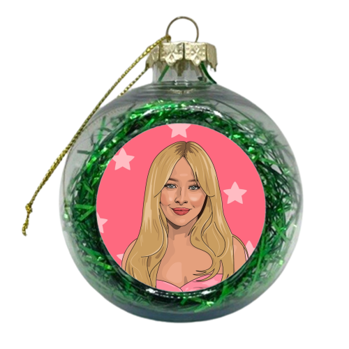 Sabrina star print - xmas bauble by The Girl Next Draw