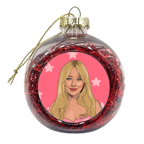 Sabrina star print - xmas bauble by The Girl Next Draw