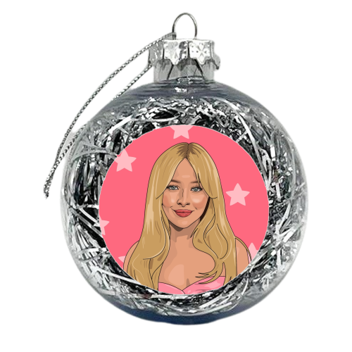 Sabrina star print - xmas bauble by The Girl Next Draw