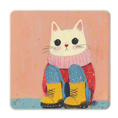 Sadness - personalised beer coaster by DejaReve