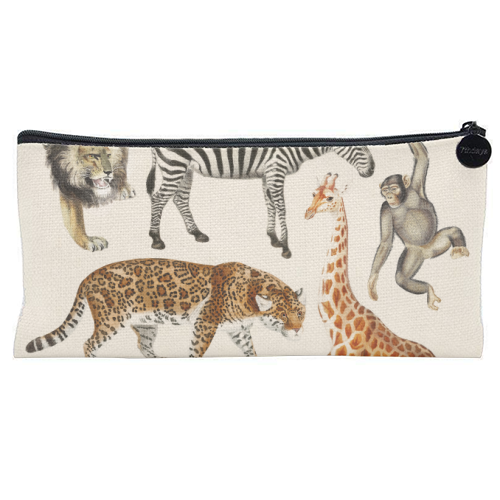 Safari Animals Collection - flat pencil case by Gal Design