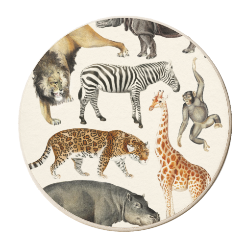 Safari Animals Collection - personalised beer coaster by Gal Design