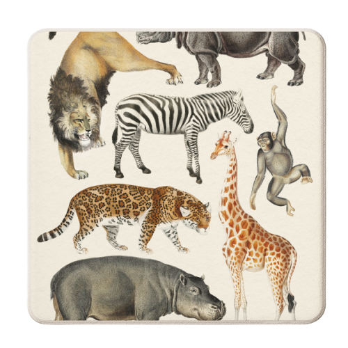 Safari Animals Collection - personalised beer coaster by Gal Design